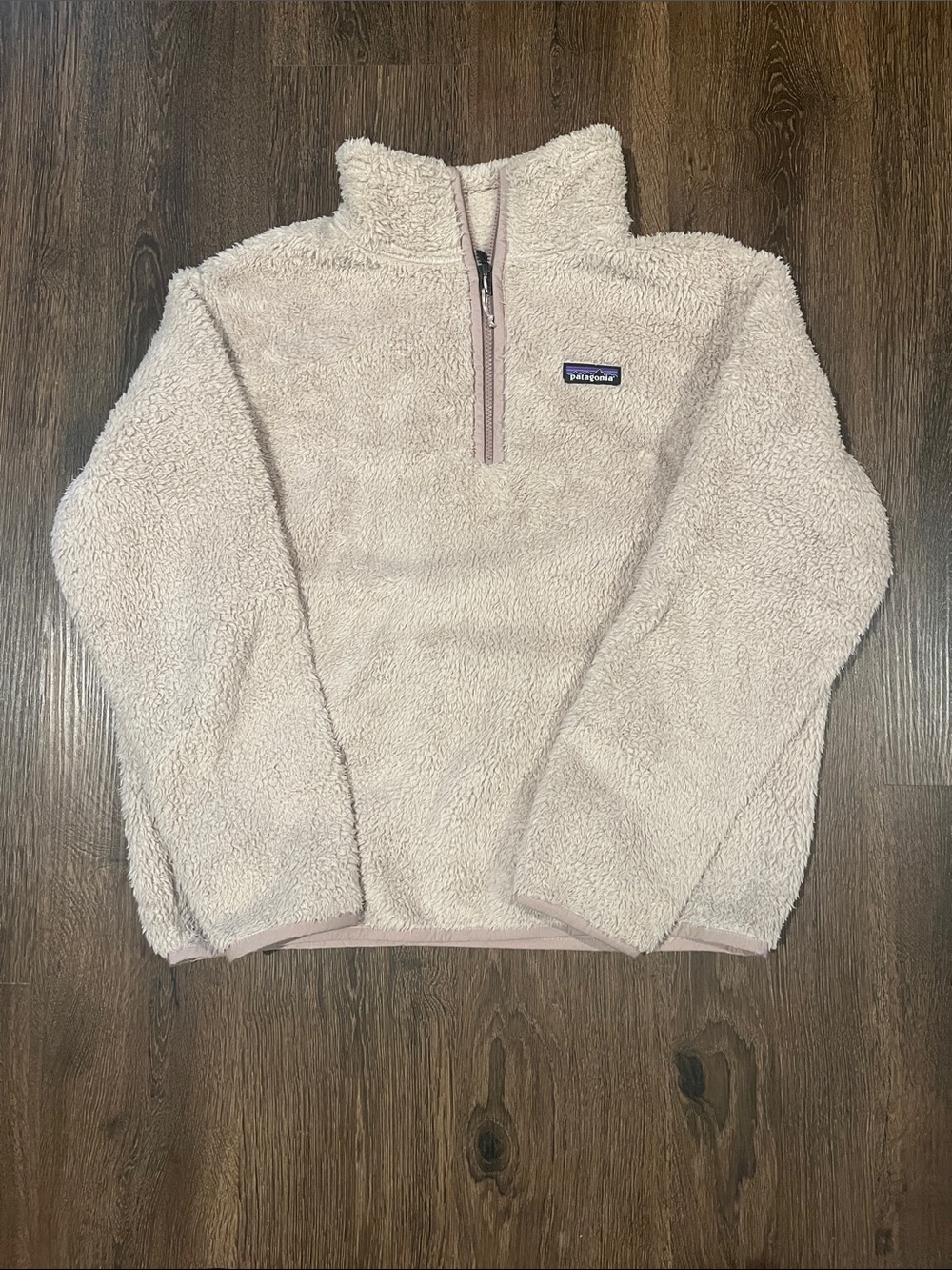 Patagonia Cream Sherpa Half-Zip Pullover